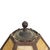 Traditional Arts & Crafts Bradley & Hubbard Style 6-Panel Slag Glass Lamp Unsigned C1920 For Sale - Image 3 of 11