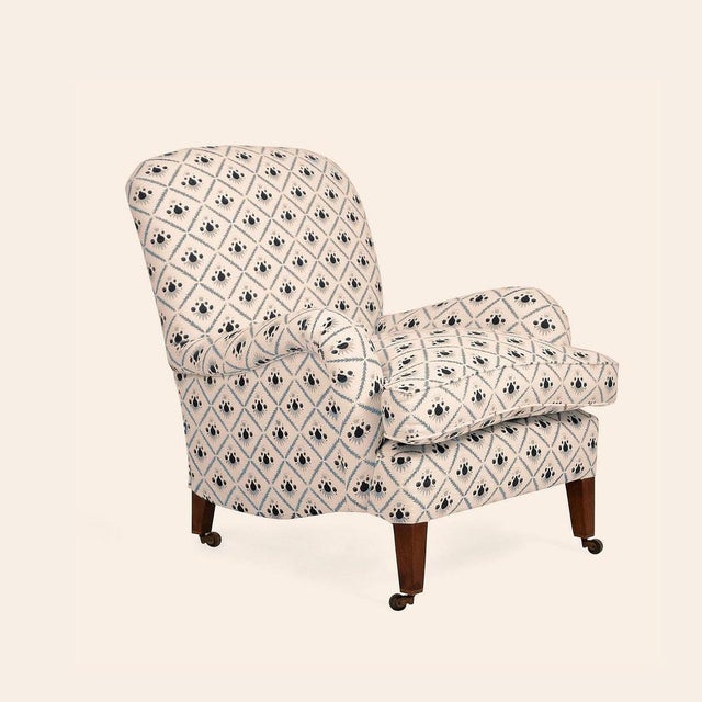 Oxford Blue Sofia Lounge Chair by Ceraudo For Sale - Image 6 of 6
