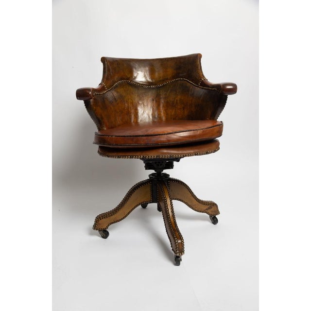 Captain's Swivel Chair, 1920s, in Restored conditions. Designed 1950 to 1959