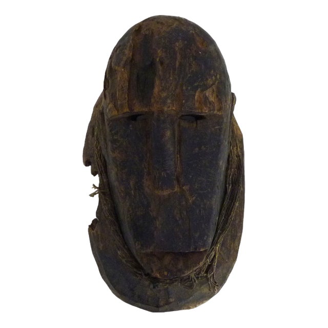 African Mask in Wood, 1950s For Sale
