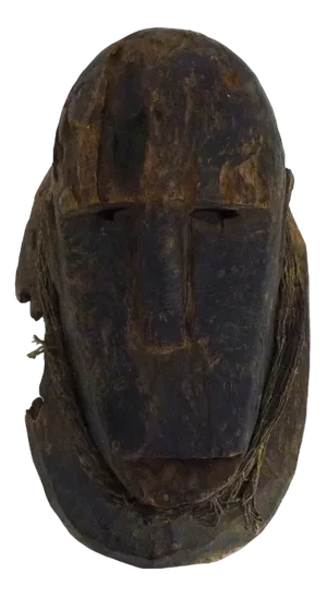 African Mask in Wood, 1950s
