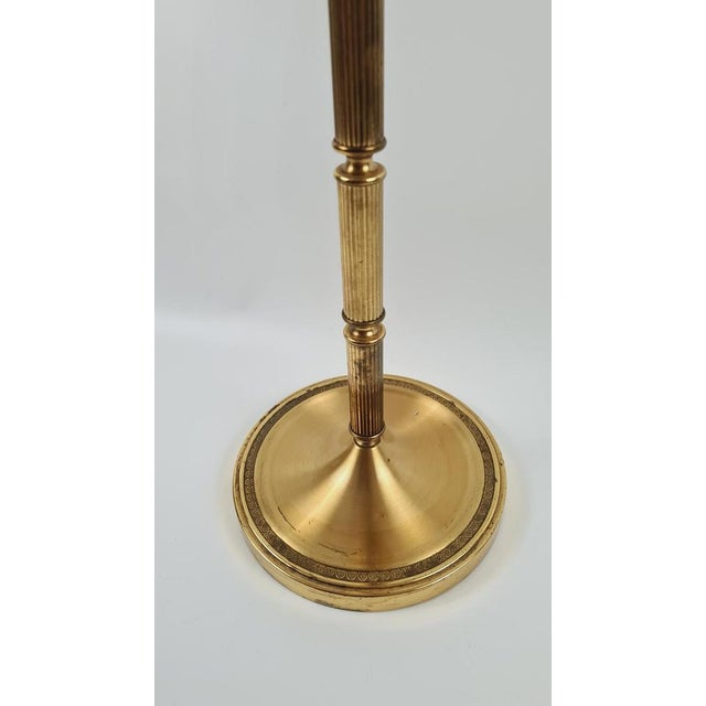 Metal Hollywood Regency Standing Ashtray in Gold Brass, 1950s For Sale - Image 7 of 11