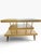 1960s Vintage Mid-Century Modern Three-Tier Tangerine Console Table With Walnut and Gold Accents For Sale - Image 5 of 10