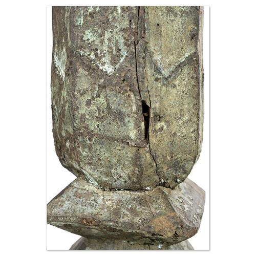 Brown Indian Architectural Element on Base For Sale - Image 8 of 12