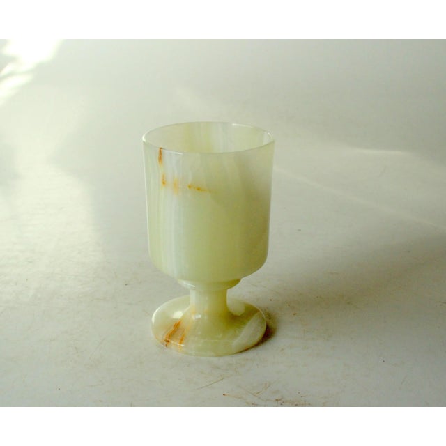Light Green 1970s Vintage - Onyx Pen Holder, Onyx Goblet, Handmade in Italy For Sale - Image 8 of 8