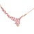 Placing an emphasis in sparkle, this cluster cascade station necklace dazzled in polished 18k rose gold with natural...
