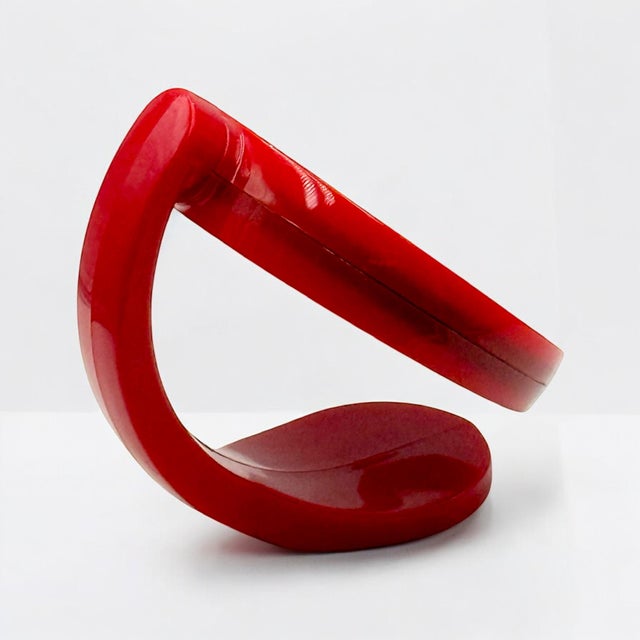 Blue Space Age Red Rotating Vanity Mirror, 1970s For Sale - Image 8 of 12