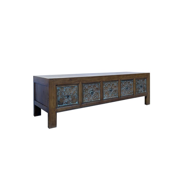 This stunning Chinese coffee table is a unique blend of rustic charm and elegant design. Crafted from solid wood with...