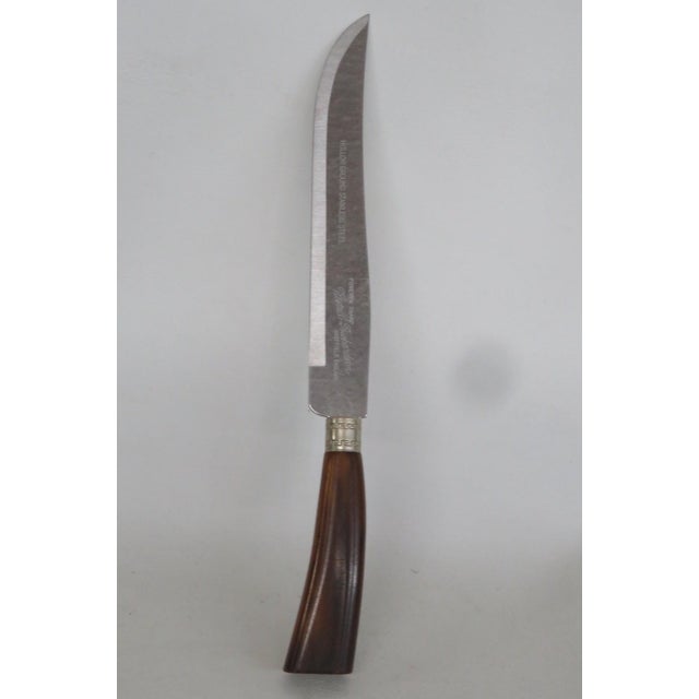 Westall Richardson Sheffield Stainless Steel Carving Knife Fork 2pc Pair 5147b For Sale - Image 9 of 17