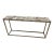 Stone Top Chrome Console Table For Sale