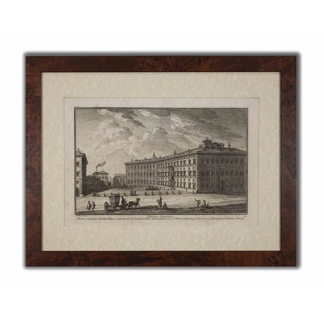 Giuseppe Vasi, Palazzo Borghese, Etching, 1747 For Sale - Image 4 of 4
