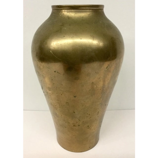 Vintage Korean Solid Brass Zen Vase For Sale - Image 13 of 13