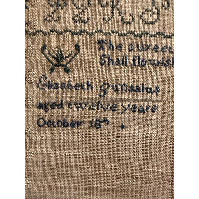Vibrant Early 19th Century Schoolgirl Sampler For Sale - Image 13 of 18