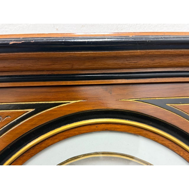 Black Circa 1895 Victorian Wood + Oval 18 Karat Gold Wall Picture Frames, a Pair For Sale - Image 8 of 12