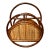 Vintage Rattan and Woven Cane Magazine Rack/Book Holder For Sale