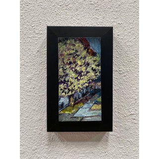Crab Apple Tree Nocturne by Delton Demarest | Oil on panel Night scene of a crab apple tree. For Sale