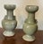 Chinoiserie Antique 19th Century Chinese Celadon Glaze Porcelain Vases - A Pair For Sale - Image 3 of 11