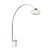 Vintage Italian Chrome Arc Floor Lamp with Opaline Shade, 1970s For Sale - Image 13 of 13