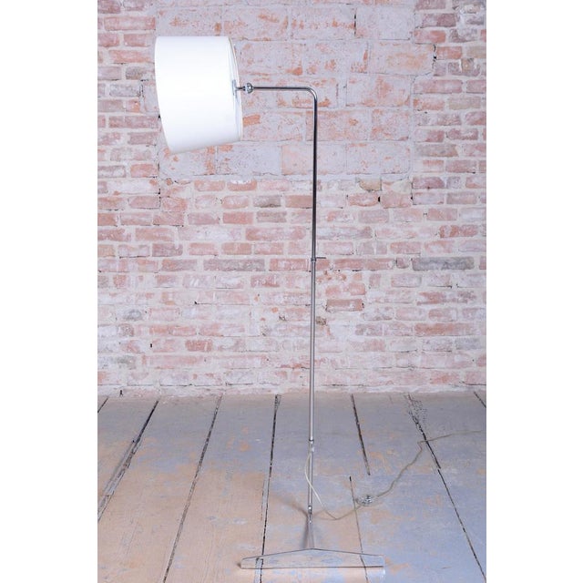 Mid-Century Modern Floor Lamp in Chrome by G. Woven, 1990s For Sale - Image 9 of 16
