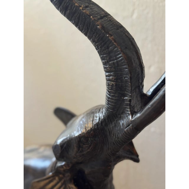 Hollywood Regency Vintage Mid-Century Solid Bronze Elephant Pedestal Tables – Pair For Sale - Image 3 of 13