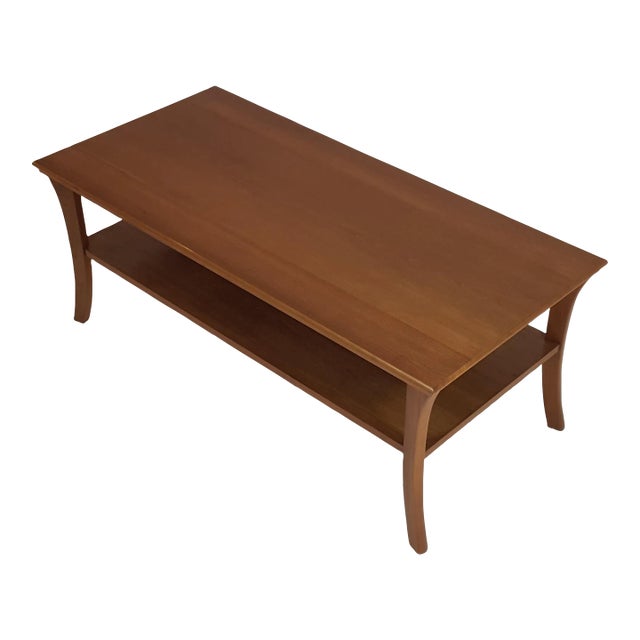 Transitional Style Cherry Coffee Table For Sale