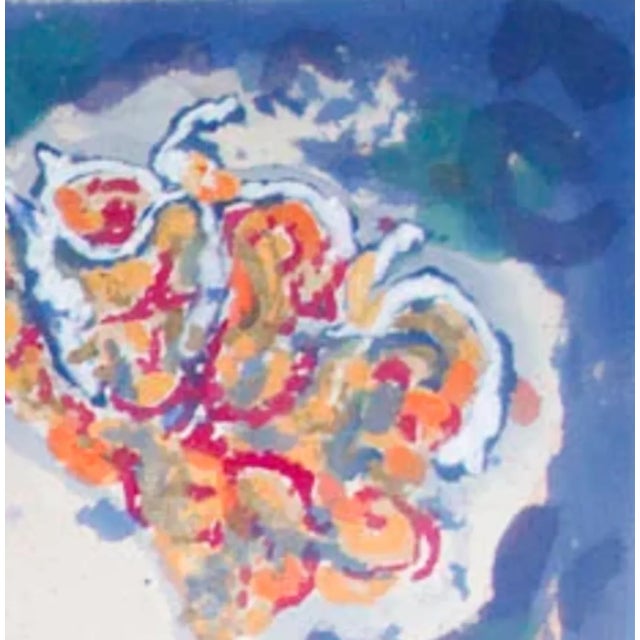 2000 - 2009 "Malibu", 2008. Abstract, Figurative Landscape. Oil Painting on Canvas by Joe Ginsberg. 91" W X 31" H. Raspberry/Cobalt, Accents of Orange and Blush. For Sale - Image 5 of 11