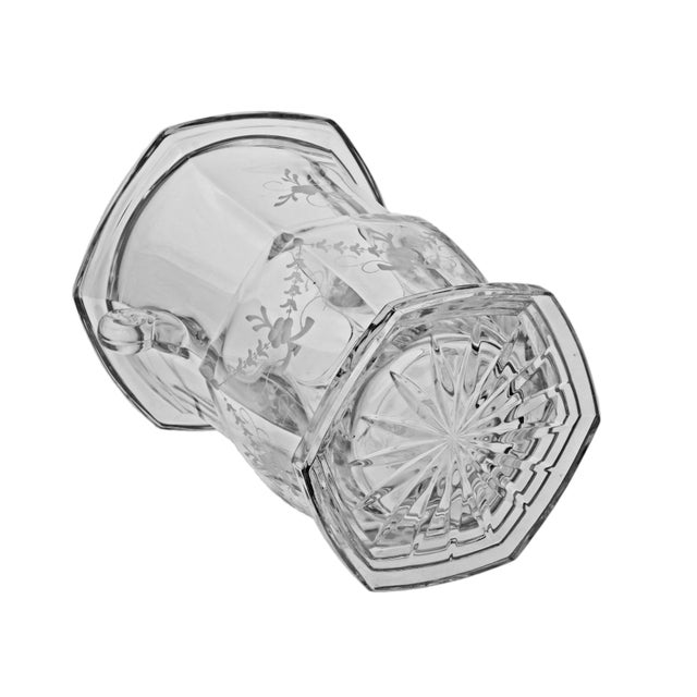 Biedermeier-Style Urn Champagne Cooler Etched Crystal Centerpiece Vase Wedding or Anniversary Gift For Sale - Image 4 of 4