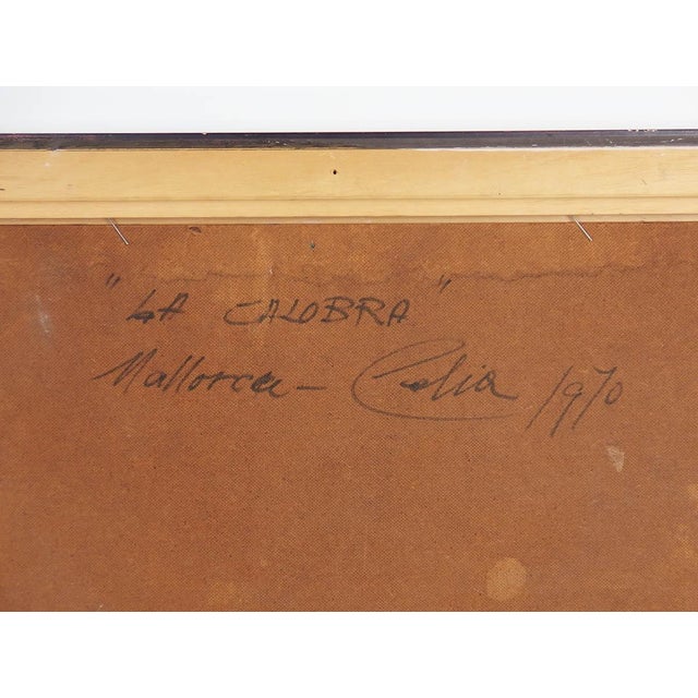 Bernardino Celia Colomb, La Calobra, 1970, Oil Painting, Framed For Sale - Image 6 of 9