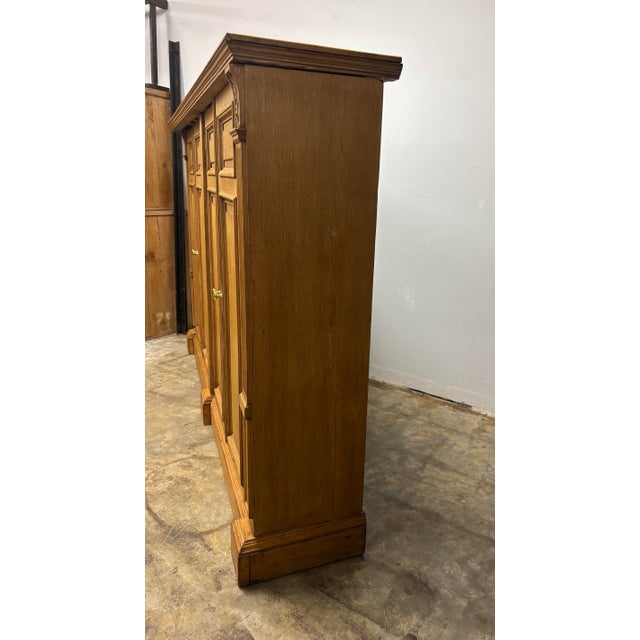 Antique English Four Door Cabinet For Sale - Image 9 of 12