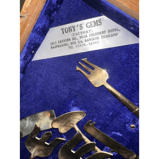 Vintage Tony’s Gems Stainless Steel 134 Pieces 12 Person Flatware Set For Sale In Pittsburgh - Image 6 of 12