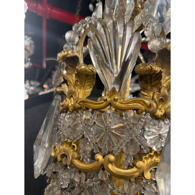 1900 - 1909 1900 Caldwell Crystal and Bronze Chandelier With 12 Lights For Sale - Image 5 of 12