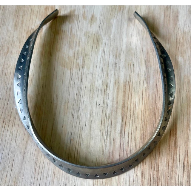 Jörgen Jensen (Georg Jensen) Tribal Etched Pewter Choker For Sale In New York - Image 6 of 12