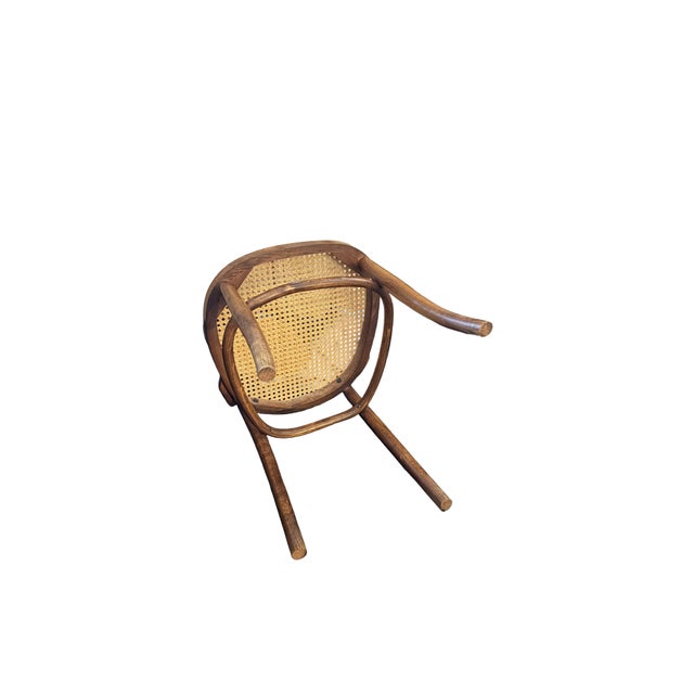 Mid 20th Century Thonet No. 17 Set of Four Bentwood Dining Chairs, Art Nouveau For Sale - Image 5 of 7