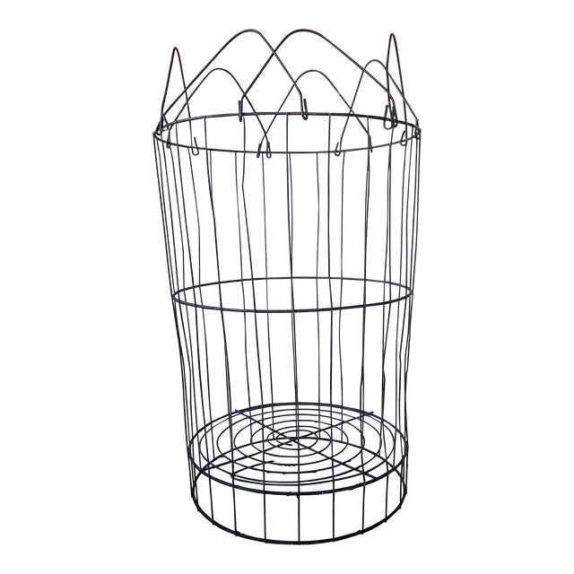 Large Vintage 1920s Industrial Wire Trash Basket For Sale