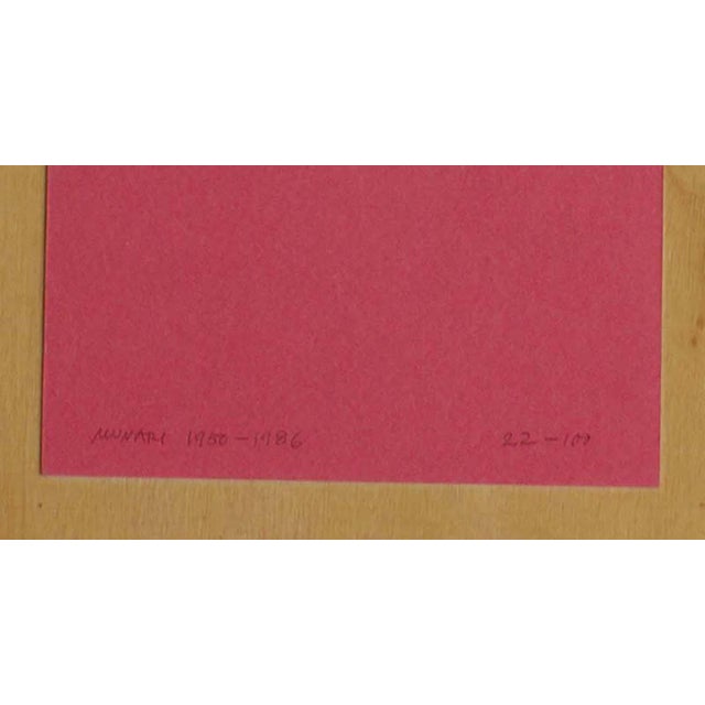 Bruno Munari, Pink & White, 1986, Serigraph, Framed For Sale - Image 4 of 5