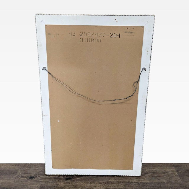 Modern Wicker Floor Mirror For Sale - Image 3 of 6