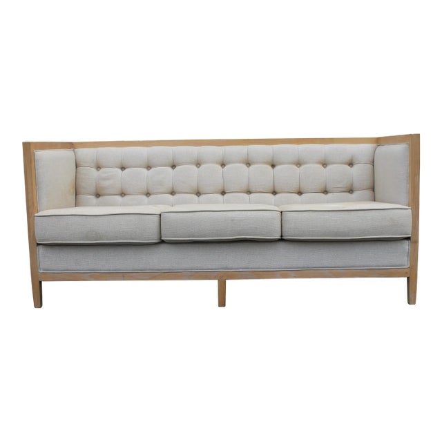 1980s "Manhatten" Tufted/ Elegant Standard Sofa For Sale