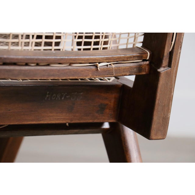 Lounge Chairs PJ-SI-29-A in Teak and Cane by Pierre Jeanneret, 1950s Set of 2 For Sale - Image 16 of 18