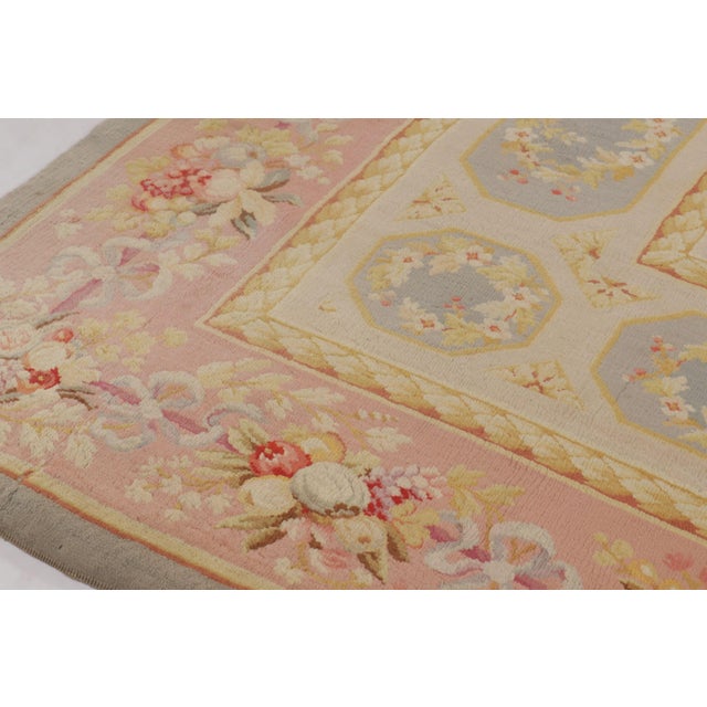 Rug & Kilim Oversized Antique French Savonnerie Rug With Floral Medallion - Rug & Kilim For Sale - Image 4 of 9