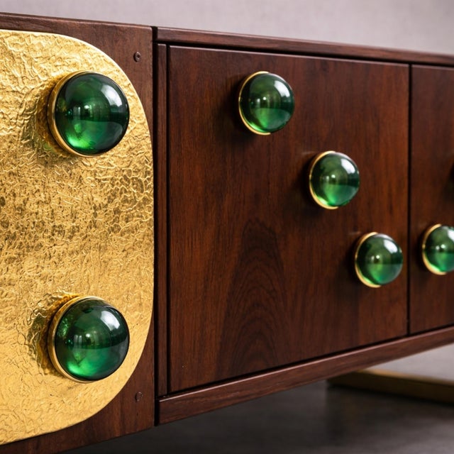 Edition 01 Sideboard in Dark Walnut and Brass from Justfurnituress SRL For Sale - Image 6 of 11