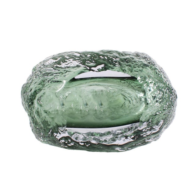 2020s Emerald Crystalized Glass Vase- Small For Sale - Image 5 of 11