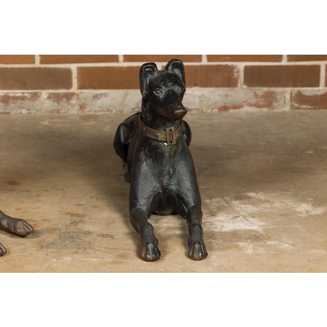 Metal J.W Fiske Iron Greyhound Dog Sculptures, Late 19th Century New York, a Pair For Sale - Image 7 of 12