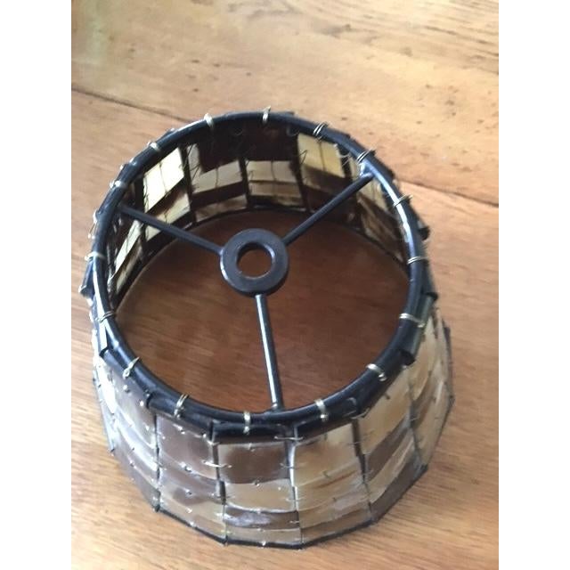 Vintage Tortoise Shell Pieced Lamp Shade For Sale - Image 4 of 6