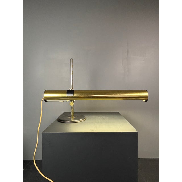 Brass Tubular Desk Lamp by Göran Pehrson for Ateljé Lyktan, Sweden, 1978 For Sale - Image 13 of 18