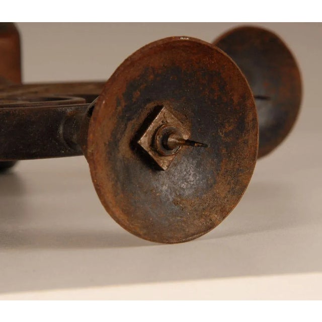 French Art Deco Wrought Iron Candleholder by Gilbert Poillerat, 1940s For Sale - Image 9 of 12