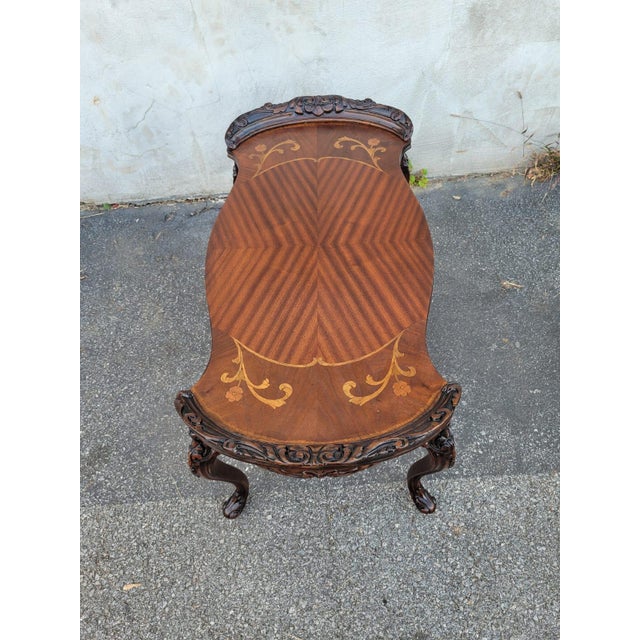 1930s Italian Beechwood Hand-Carved Coffee Table For Sale In Philadelphia - Image 6 of 10