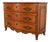 Ralph Lauren French Provincial Louis XV Carved Walnut Marble Top Commode or Chest of Drawers For Sale