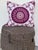 Early 21st Century Canvello Style Burgundy and Pink Embroidered Medallion Pillow Cover With Tassel For Sale - Image 5 of 8