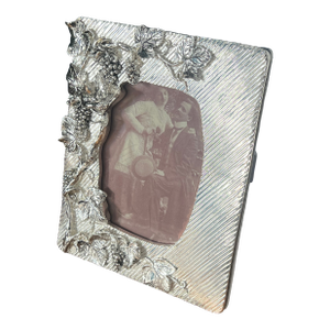 Italian Sterling Silver Grape Vine Picture Frame, 925 Photo Frame