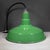 Industrial Vintage 18" Enameled Porcelain Green Industrial Pendant Lights c.1930-Set of 3 For Sale - Image 3 of 16